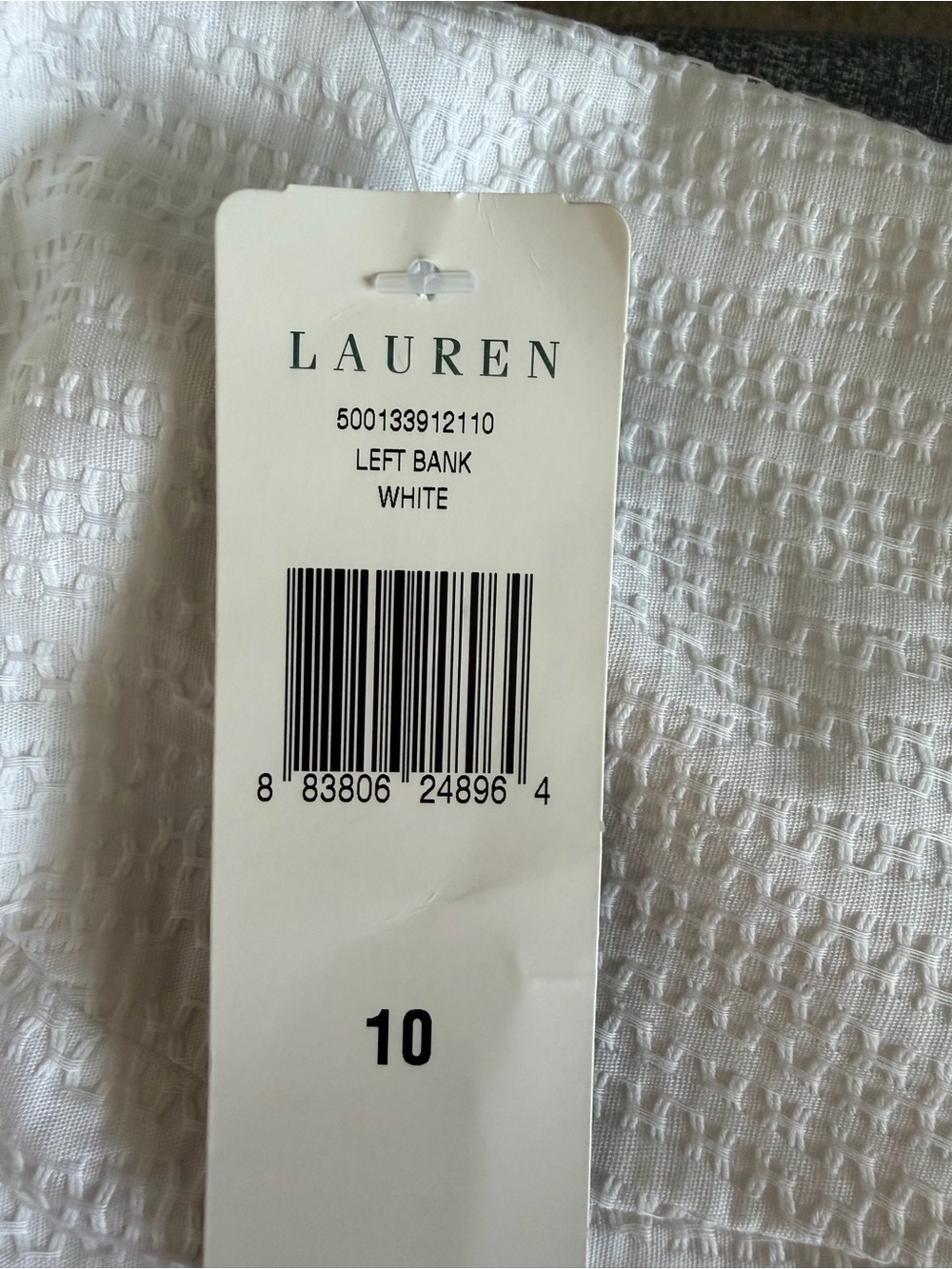 Lauren Ralph Lauren Cream Textured Sheath Midi Dress - Picture 9 of 14